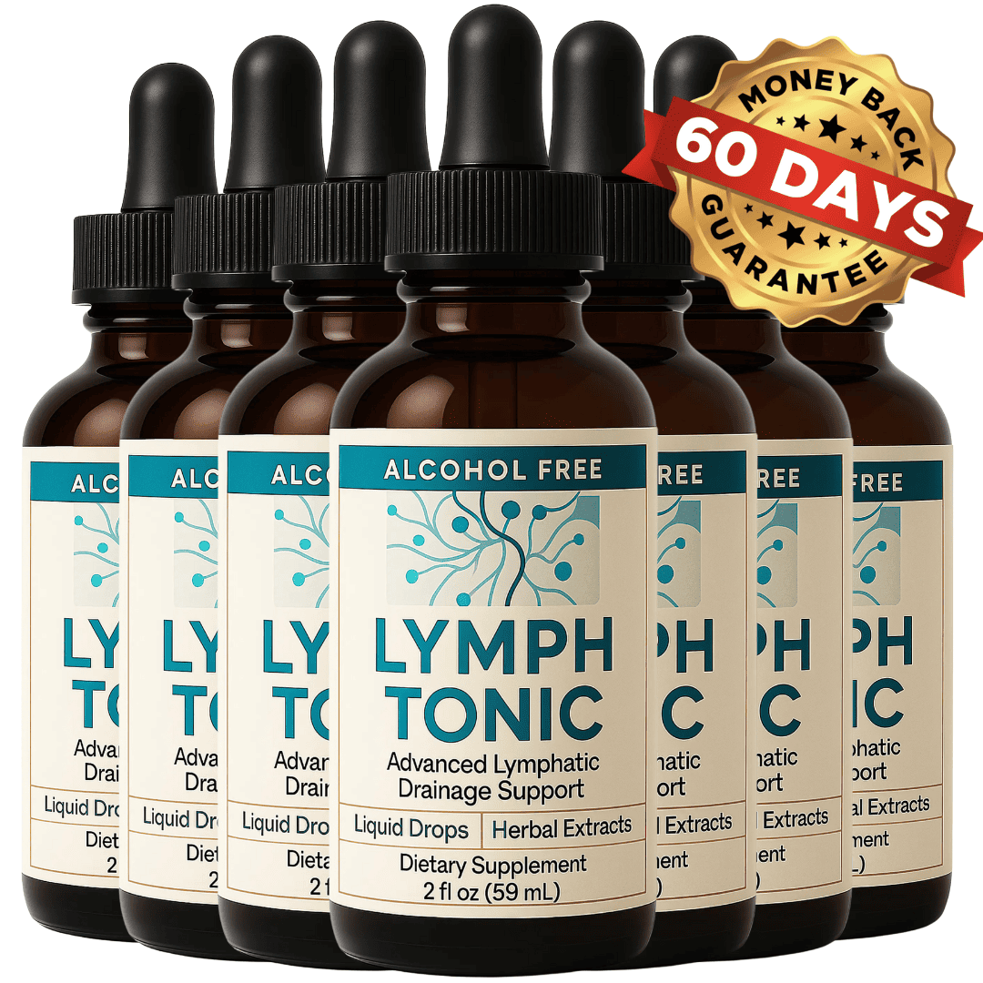 Wellness-focused savings banner for Lymph Tonic herbal liquid formula